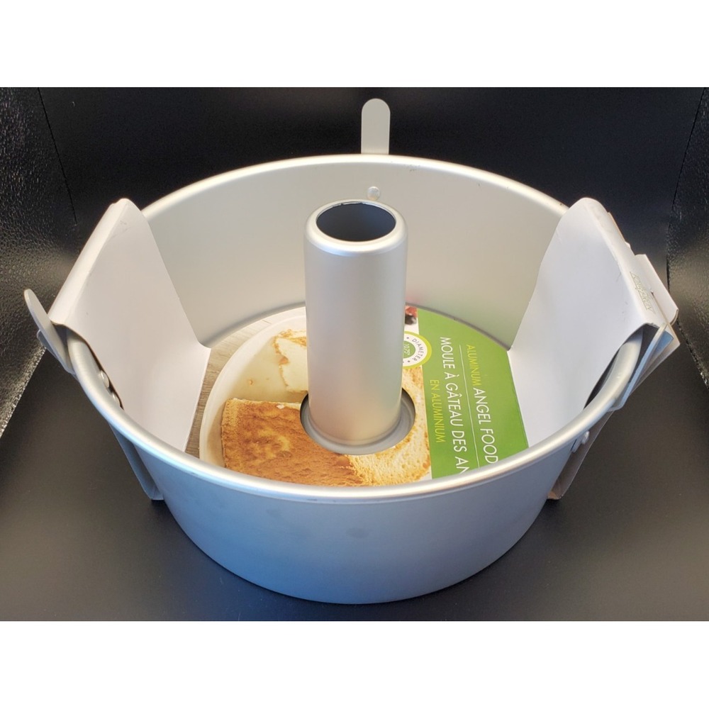 Foxrun New Aluminum Angel Food Cake Pan 10.75 Inch Removable Bottom Baking